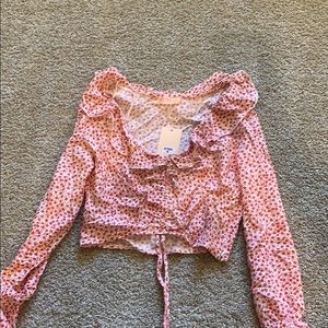 Nasty gal cropped blouse